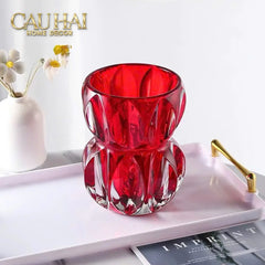 Lọ Hoa Pha Lê Ruby Cristalleries Vase 18cm-CẬU HAI HOME DECOR