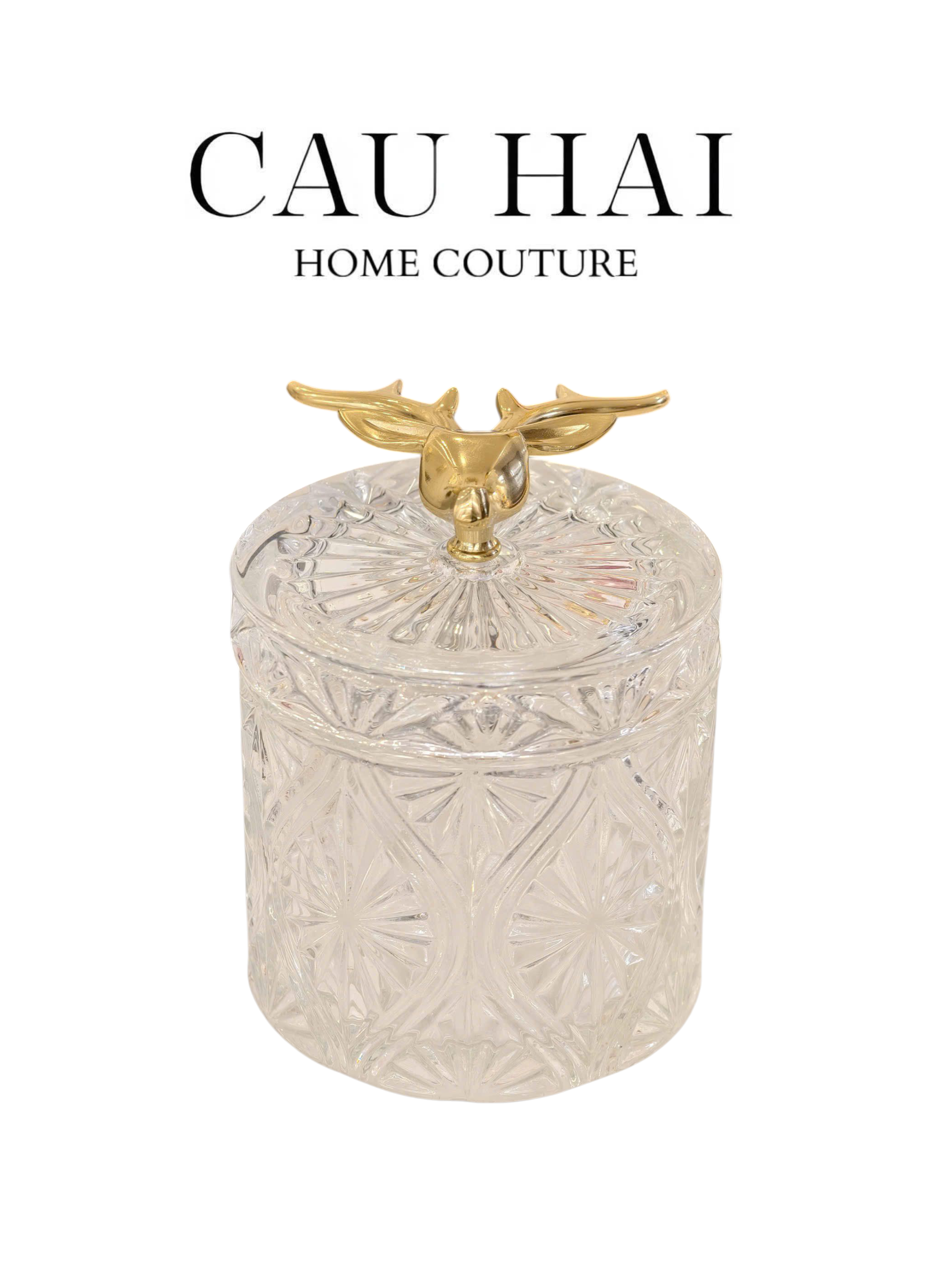 LỌ KẸO CRYSTAL SEASHELL RING JAR - CẬU HAI HOME DECOR