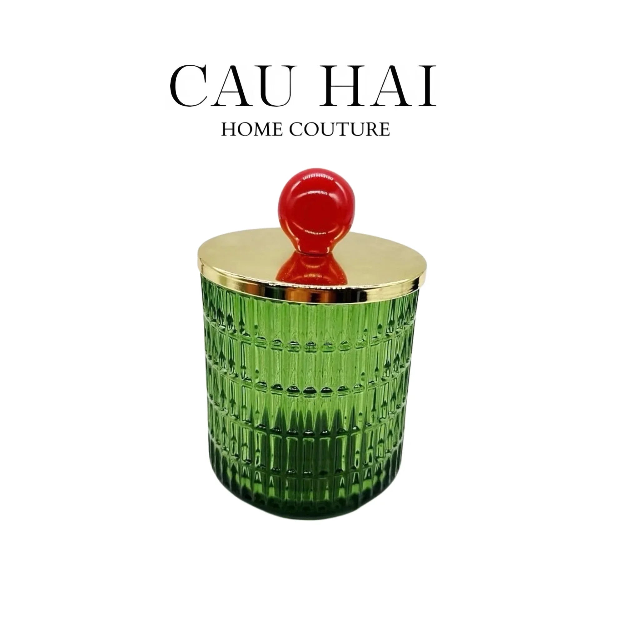 LỌ KẸO JADE CRYSTAL - CHERRY JAR - CẬU HAI HOME DECOR