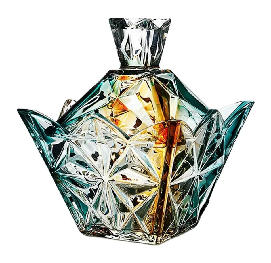 Lọ Kẹo Pha Lê Ngũ Sắc Arc-En-Ciel Couronne Royale Cristalleries Candy Bonbonnière 16x18-Lọ kẹo Canister Bonbonnière-Đối tác tại Trung Quốc theo từng đơn đặt hàng-CẬU HAI HOME DECOR