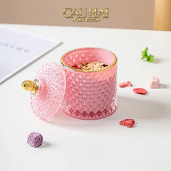 Lọ Kẹo Thuỷ Tinh Castle Wall Cyan / Savior-CẬU HAI HOME DECOR