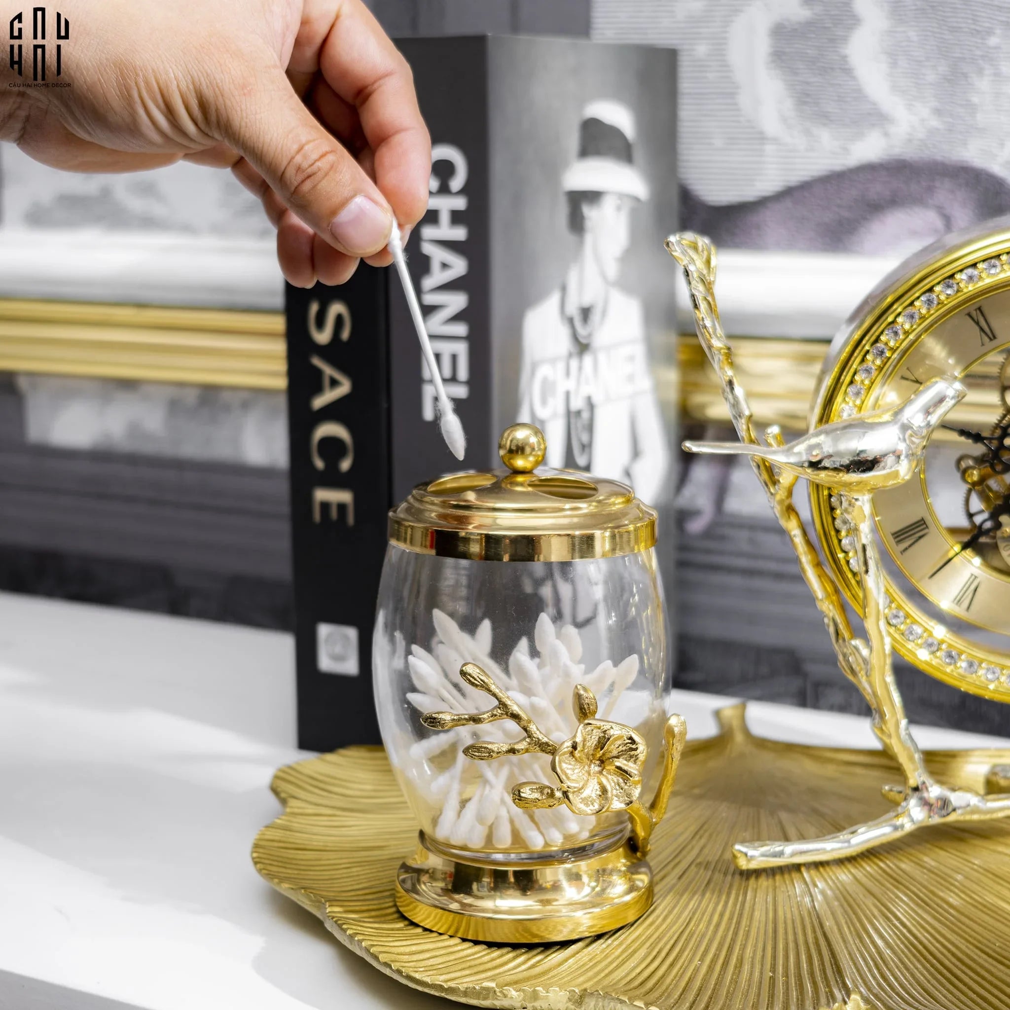 HOME COUTURE - LỌ TĂM BÔNG BRASSON BLOSSOM D'ÉLÉGANCE - CẬU HAI HOME DECOR