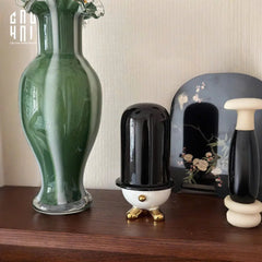 Lọ Tăm Bông Gốm Sứ Kingmans Tailor Gentlement Penguine 8x15-CẬU HAI HOME DECOR