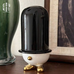 Lọ Tăm Bông Gốm Sứ Kingmans Tailor Gentlement Penguine 8x15-CẬU HAI HOME DECOR
