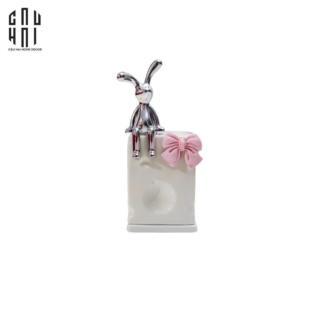 Lọ Tăm Moon The Bunny Ss25-CẬU HAI HOME DECOR