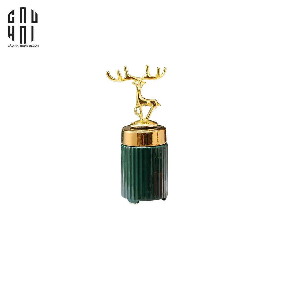 LỌ TĂM NEW ALLEY - GREEN - CẬU HAI HOME DECOR