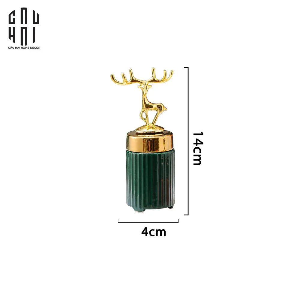 LỌ TĂM NEW ALLEY - GREEN - CẬU HAI HOME DECOR