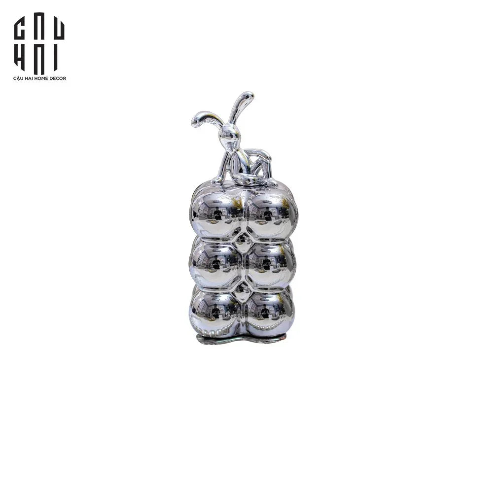 LỌ TĂM SILVER MILEY - RED BOW SS25 - CẬU HAI HOME DECOR