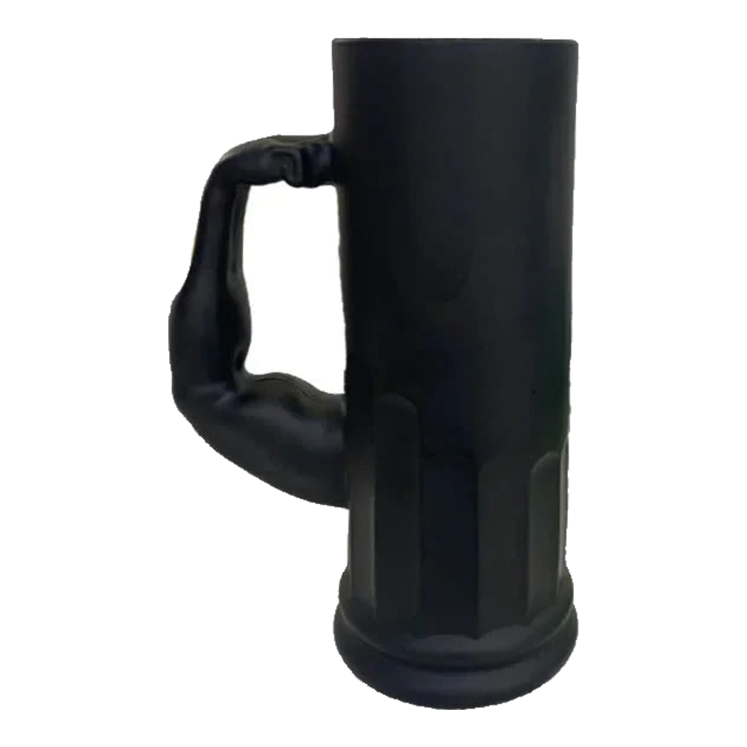 Ly Bia Thuỷ Tinh Đen Mờ - Black Hercules Arm 13x21 600Ml-LY THỦY TINH-Đối tác tại Trung Quốc theo từng đơn đặt hàng-CẬU HAI HOME DECOR