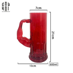 Ly Bia Thuỷ Tinh Hercules 600Ml - Red-CẬU HAI HOME DECOR