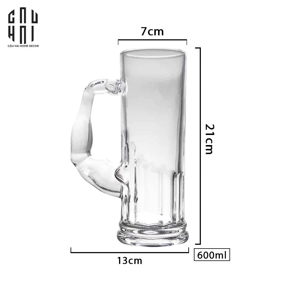 LY BIA THUỶ TINH HERCULES 600ML SS25 - CẬU HAI HOME DECOR