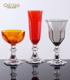 Ly Champagne PP Acrylic Đỏ Allure - PP Acrylic Ruby Red Flute Champagne Glasses H21 180ML-CẬU HAI HOME DECOR