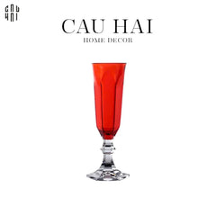 Ly Champagne PP Acrylic Đỏ Allure - PP Acrylic Ruby Red Flute Champagne Glasses H21 180ML-CẬU HAI HOME DECOR