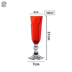 Ly Champagne PP Acrylic Đỏ Allure - PP Acrylic Ruby Red Flute Champagne Glasses H21 180ML-CẬU HAI HOME DECOR