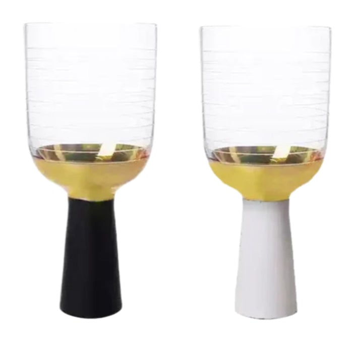Ly Cocktails Thuỷ Tinh Đen - Malta Black Knight - Allure Gold 19x8.6 400ml-LY THỦY TINH-Đối tác tại Trung Quốc theo từng đơn đặt hàng-CẬU HAI HOME DECOR