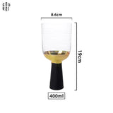 Ly Cocktails Thuỷ Tinh Đen - Malta Black Knight - Allure Gold 19x8.6 400ml-LY THỦY TINH-Đối tác tại Trung Quốc theo từng đơn đặt hàng-CẬU HAI HOME DECOR