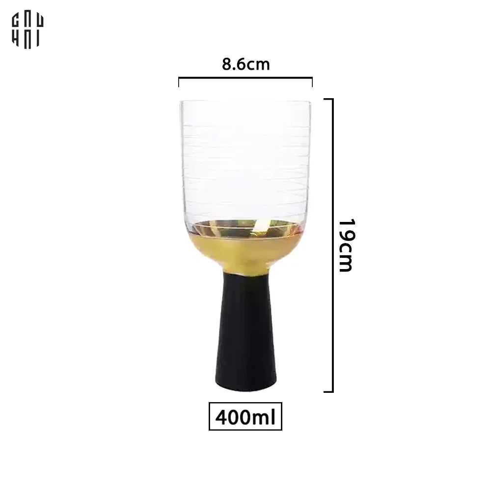Ly Cocktails Thuỷ Tinh Đen - Malta Black Knight - Allure Gold 19x8.6 400ml-CẬU HAI HOME DECOR