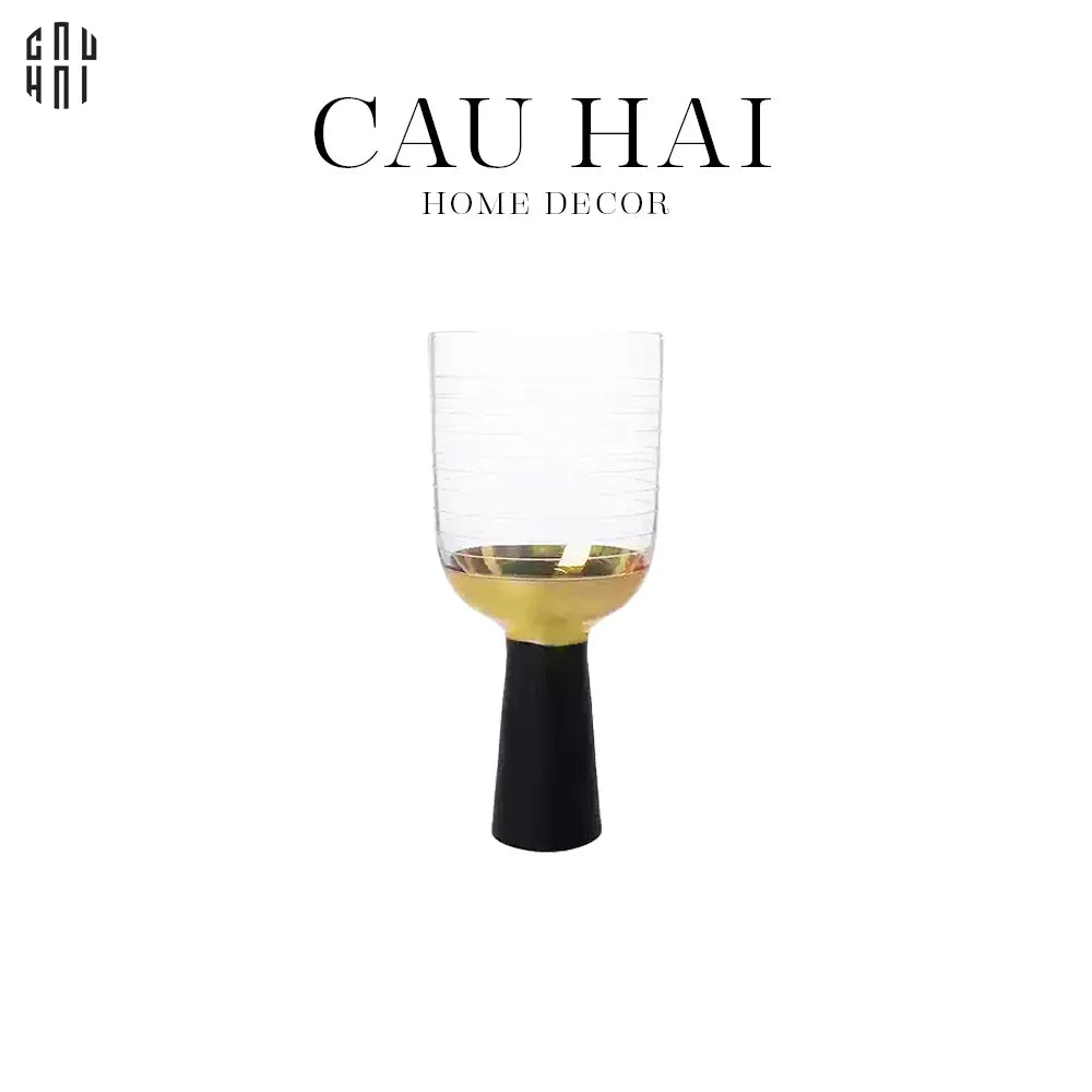Ly Cocktails Thuỷ Tinh Đen - Malta Black Knight - Allure Gold 19x8.6 400ml-CẬU HAI HOME DECOR
