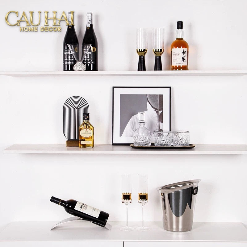 Ly Cocktails Thuỷ Tinh Đen - Malta Black Knight - Allure Gold 19x8.6 400ml-LY THỦY TINH-Đối tác tại Trung Quốc theo từng đơn đặt hàng-CẬU HAI HOME DECOR