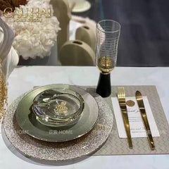 Ly Cocktails Thuỷ Tinh Trắng Opaline Mermaid - Aurealia Gold 19x8.6 400ml-CẬU HAI HOME DECOR