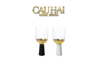 Ly Cocktails Thuỷ Tinh Trắng Opaline Mermaid - Aurealia Gold 19x8.6 400ml-CẬU HAI HOME DECOR