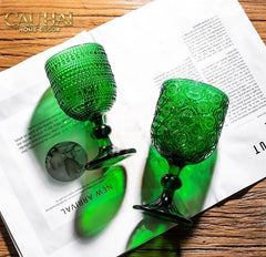 Ly Crystal Emerald Twist Cristalleries Goblet-CẬU HAI HOME DECOR