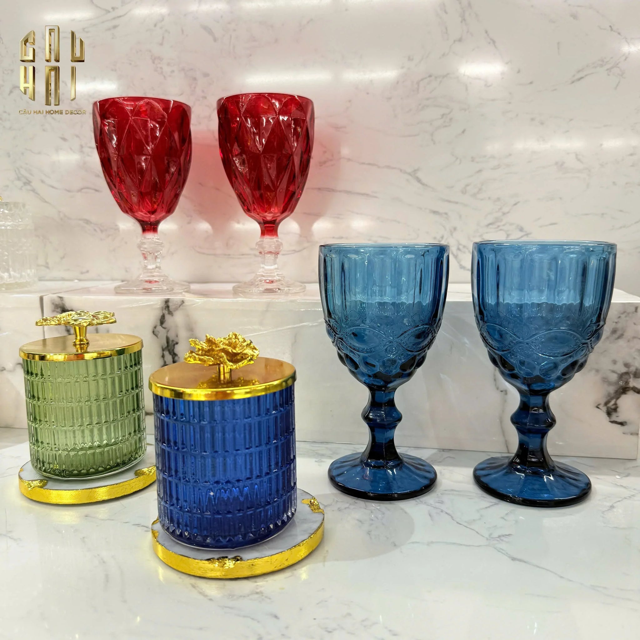 LY DIAMOND GOBLET - MIDNIGHT BLUE FW25 - CẬU HAI HOME DECOR