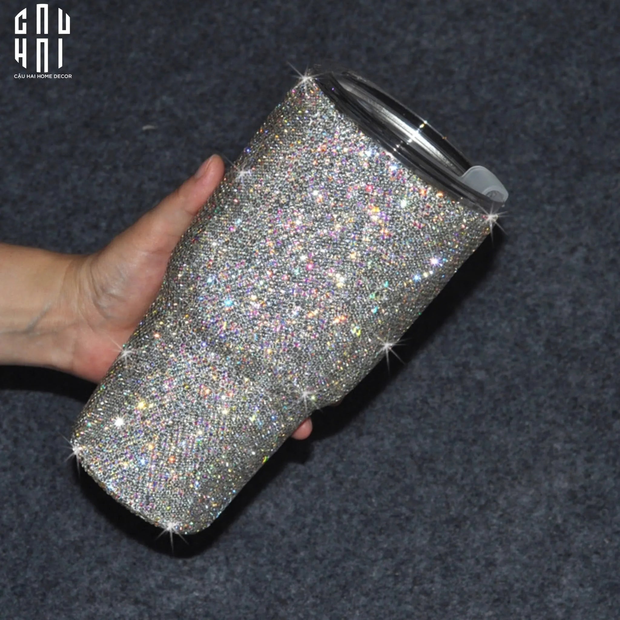 LY GIỮ NHIỆT DIAMOND BLING BLING FANCY 900ML - CẬU HAI HOME DECOR