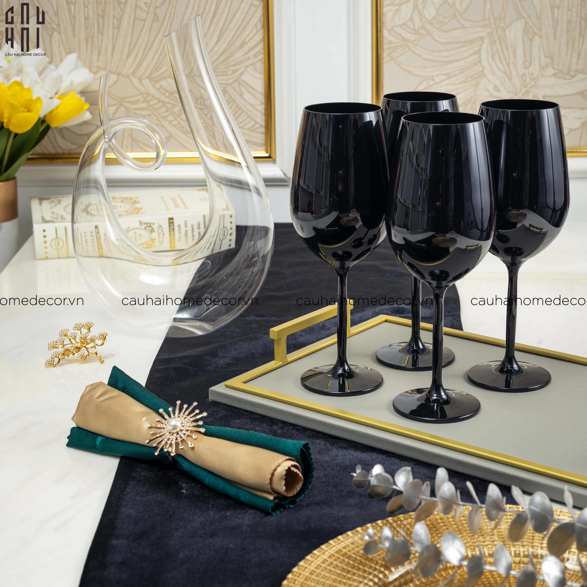 LY RƯỢU VANG ENIGMA 750ML SS 22 - CẬU HAI HOME DECOR