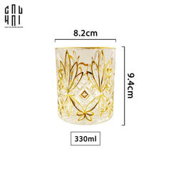 Ly Shot Brandy Whiskey Pha Lê Royale Palais Allure Gold Lignes 330mlyyy 8.2x9.4-CẬU HAI HOME DECOR