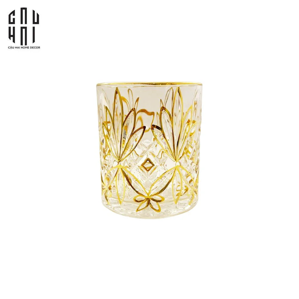 Ly Shot Brandy Whiskey Pha Lê Royale Palais Allure Gold Lignes 330mlyyy 8.2x9.4-CẬU HAI HOME DECOR