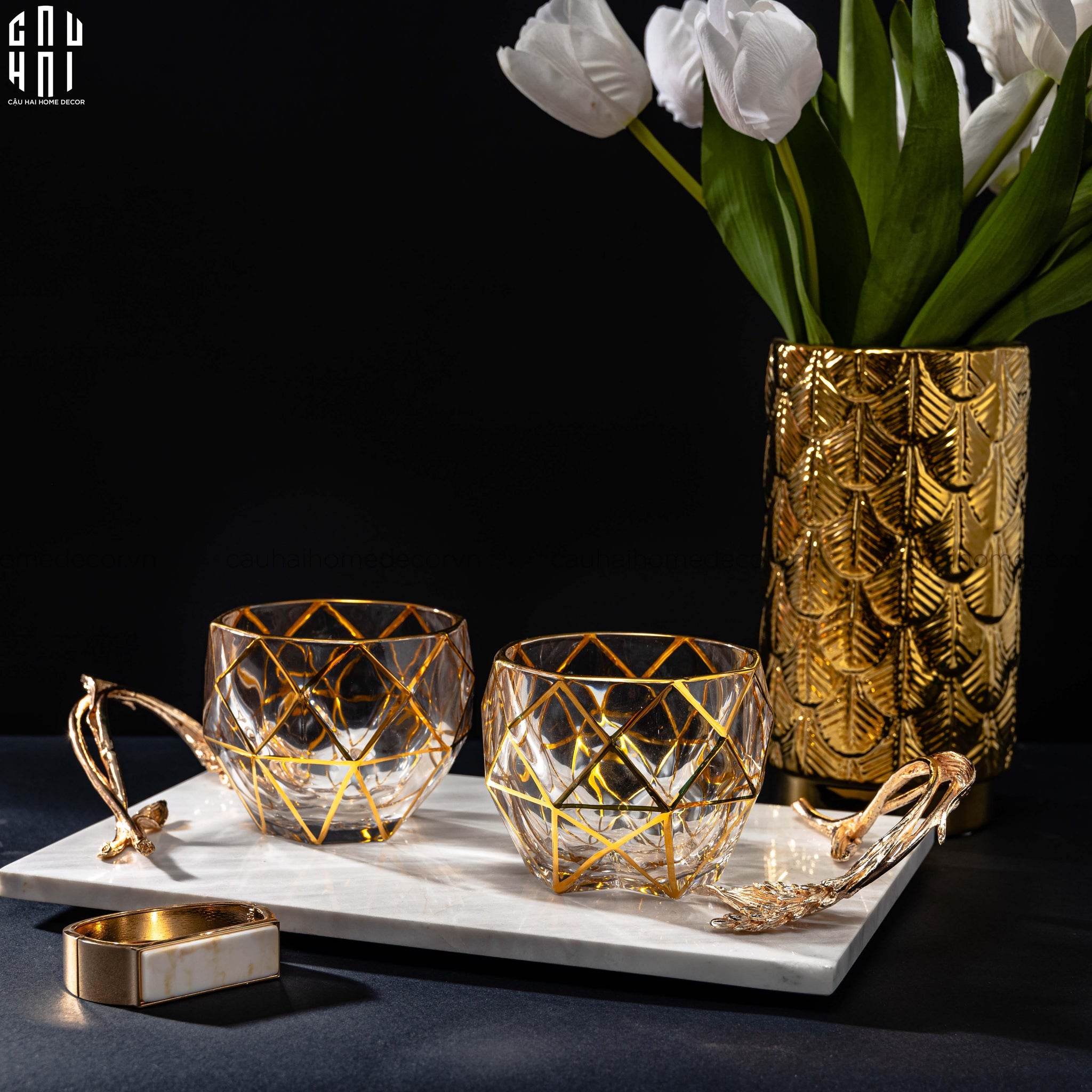 Ly Thuỷ Tinh Crystal D'Or Trinity 300Ml-CẬU HAI HOME DECOR
