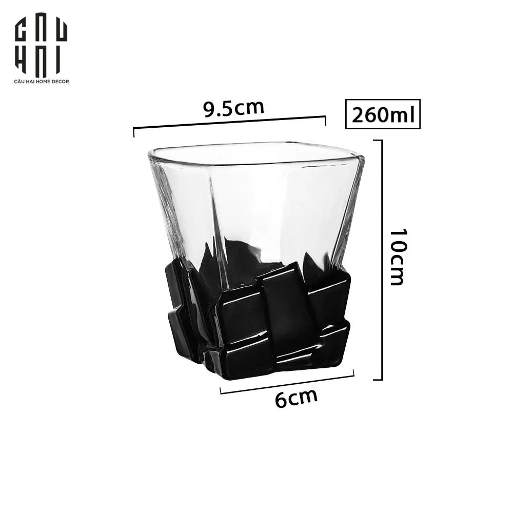 LY THUỶ TINH PIXEL - BLACK SS25 - CẬU HAI HOME DECOR