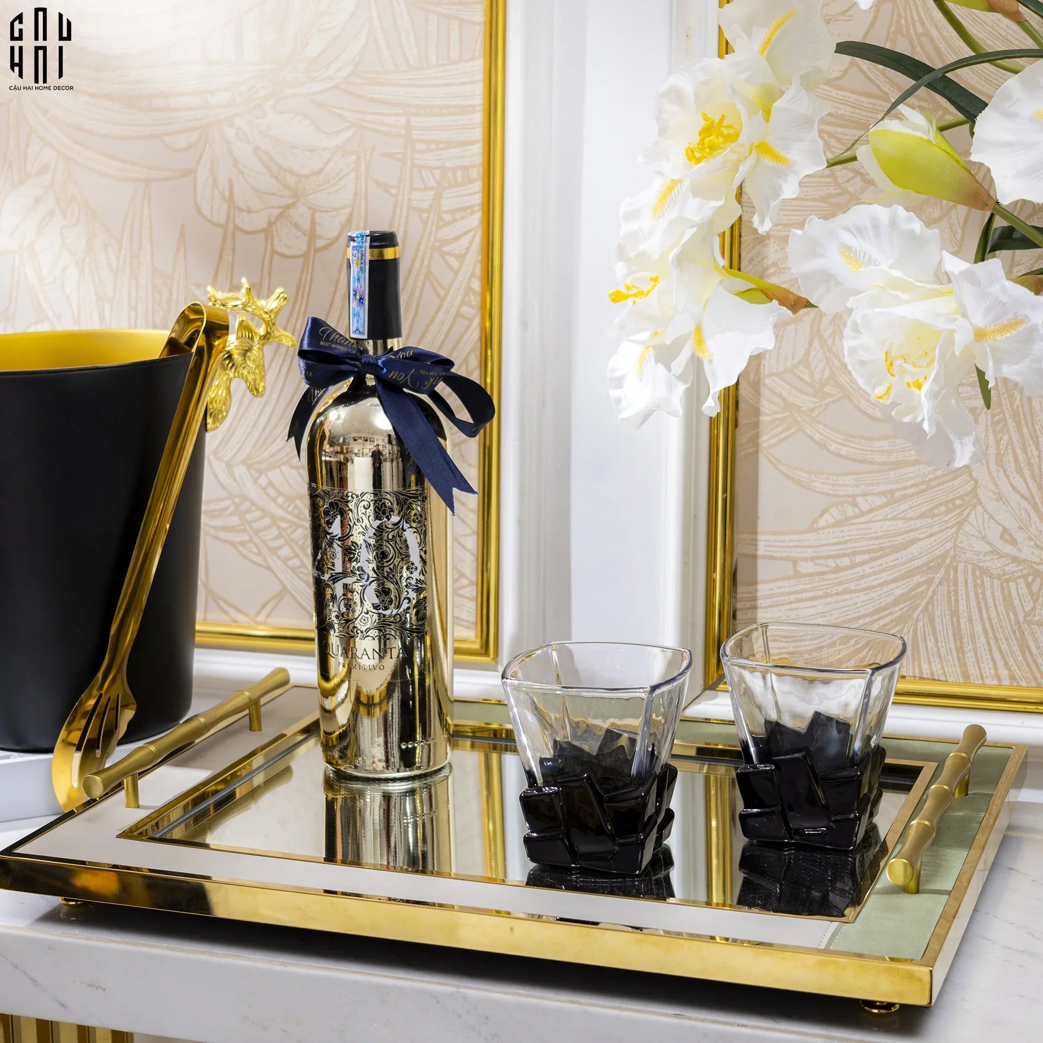 LY THUỶ TINH PIXEL - BLACK SS25 - CẬU HAI HOME DECOR