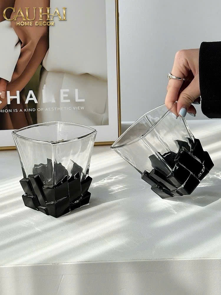 LY THUỶ TINH PIXEL - BLACK SS25 - CẬU HAI HOME DECOR