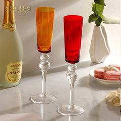 Ly Vang Đỏ Thuỷ Tinh Crimson Peak Lily - Red Wine Glasses 8.5x25 260ml-CẬU HAI HOME DECOR