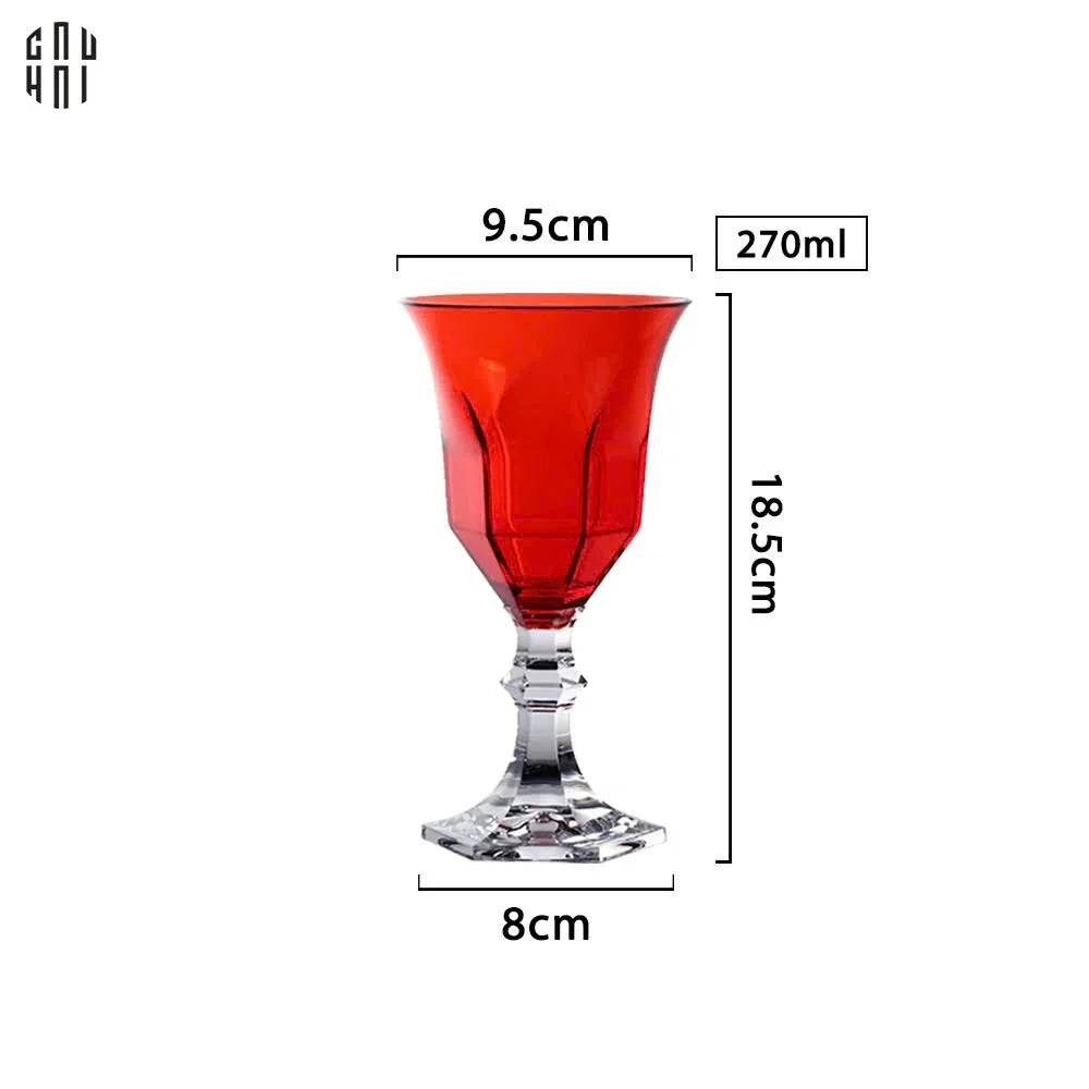 Ly Vang PP Acrylic Đỏ Alluriyyll - PP Acrylic Ruby Rouge Wines Glasses H18.5 270ML-LY THỦY TINH-Đối tác tại Trung Quốc theo từng đơn đặt hàng-CẬU HAI HOME DECOR