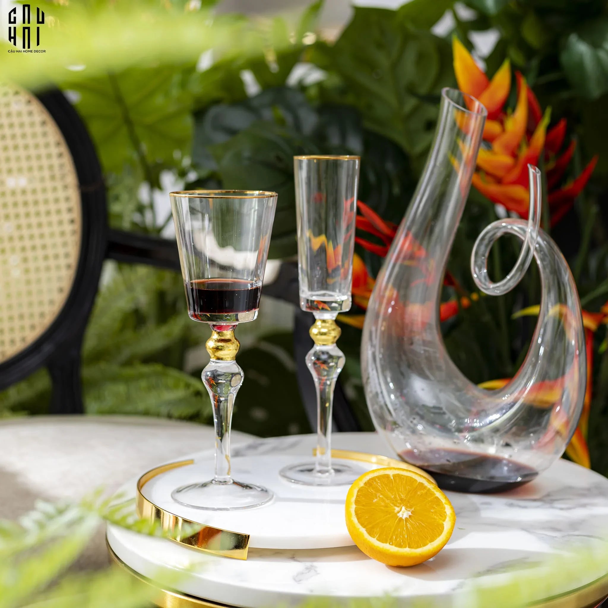 Ly Vang Thuỷ Tinh Symphony 8x25 380ml Wine Glasses-CẬU HAI HOME DECOR