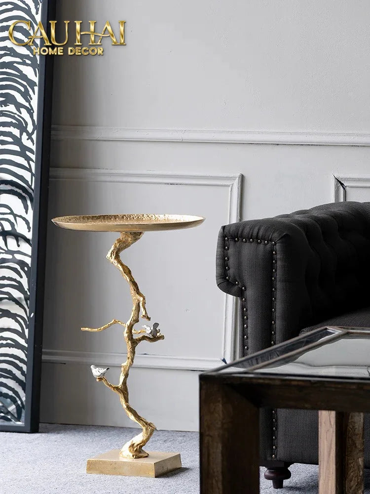 Maison Couture - Bàn Trà Góc Thân Cây Mạ Vàng L’Atelier Golden Branch – Brass Sculptural Side Accent Table H71-CẬU HAI HOME DECOR