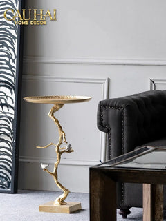 Maison Couture - Bàn Trà Góc Thân Cây Mạ Vàng L’Atelier Golden Branch – Brass Sculptural Side Accent Table H71-CẬU HAI HOME DECOR