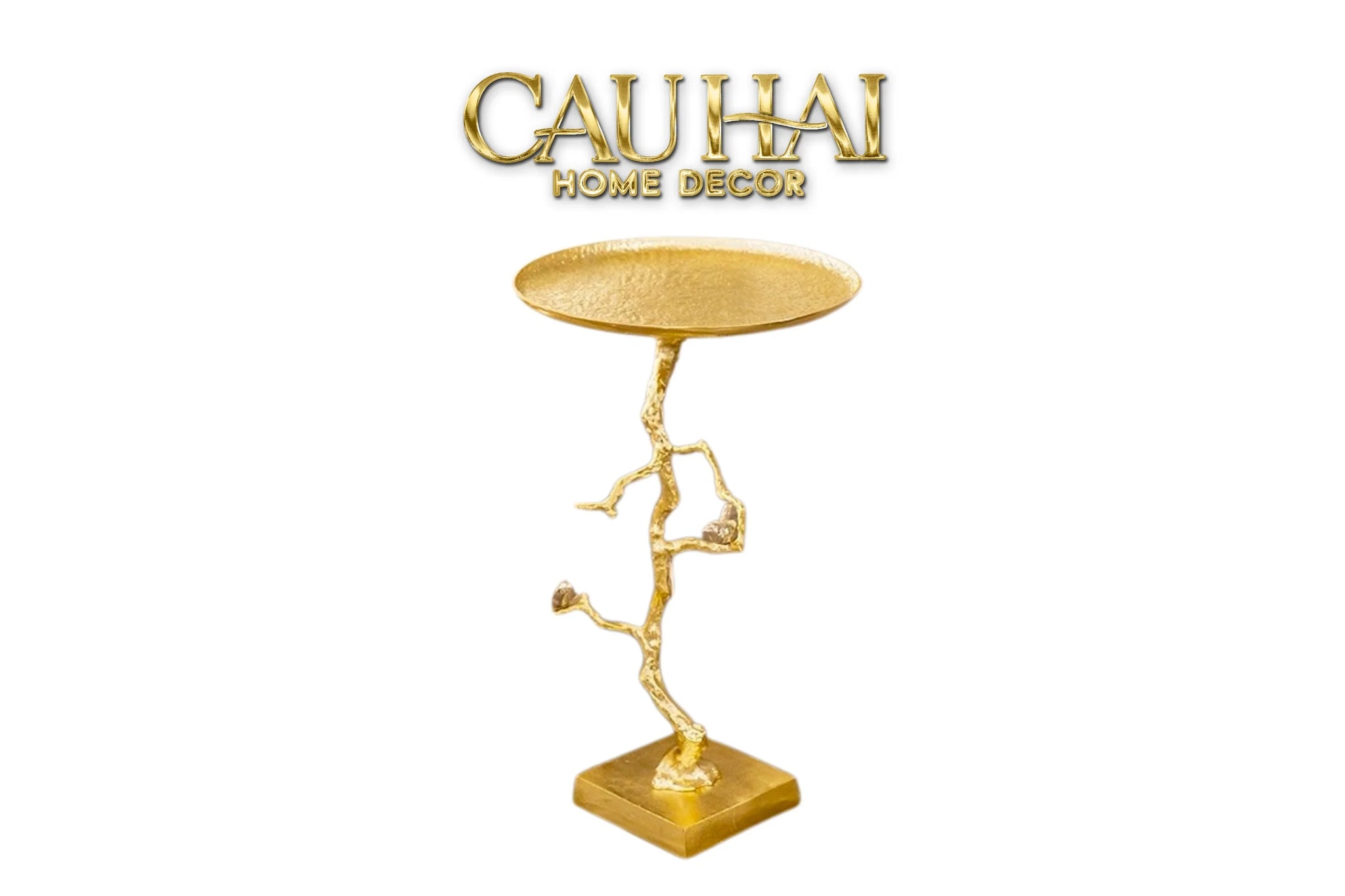 Maison Couture - Bàn Trà Góc Thân Cây Mạ Vàng L’Atelier Golden Branch – Brass Sculptural Side Accent Table H71-CẬU HAI HOME DECOR
