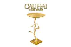 Maison Couture - Bàn Trà Góc Thân Cây Mạ Vàng L’Atelier Golden Branch – Brass Sculptural Side Accent Table H71-CẬU HAI HOME DECOR