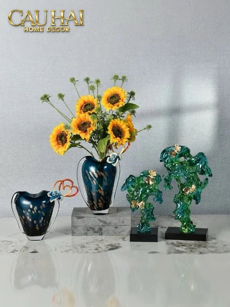 Maison Couture - Bình Hoa Aqua Crystal D’Amour H23-CẬU HAI HOME DECOR