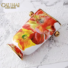 Maison Couture - Bình Hoa Bình Hoa Dáng Đàn Lyre - Prospérité Florissante - Lyre Silhouette Amphora Vase H28-CẬU HAI HOME DECOR