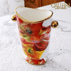 Maison Couture - Bình Hoa Bình Hoa Dáng Đàn Lyre - Prospérité Florissante - Lyre Silhouette Amphora Vase H28-CẬU HAI HOME DECOR