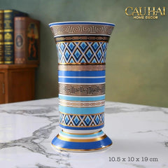 Maison Couture - Bình Hoa Colonne Impériale Azure H19-CẬU HAI HOME DECOR