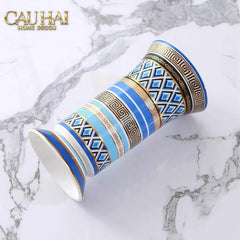 Maison Couture - Bình Hoa Colonne Impériale Azure H19-CẬU HAI HOME DECOR
