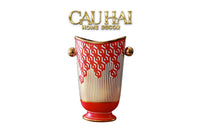 Maison Couture - Bình Hoa Dáng Đàn Lyre - Rouge Augure Amphora Vase Lyre Silhouette H28-CẬU HAI HOME DECOR