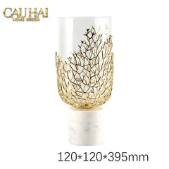 Maison Couture - Bình Hoa Goblet Marble Coral H35-CẬU HAI HOME DECOR