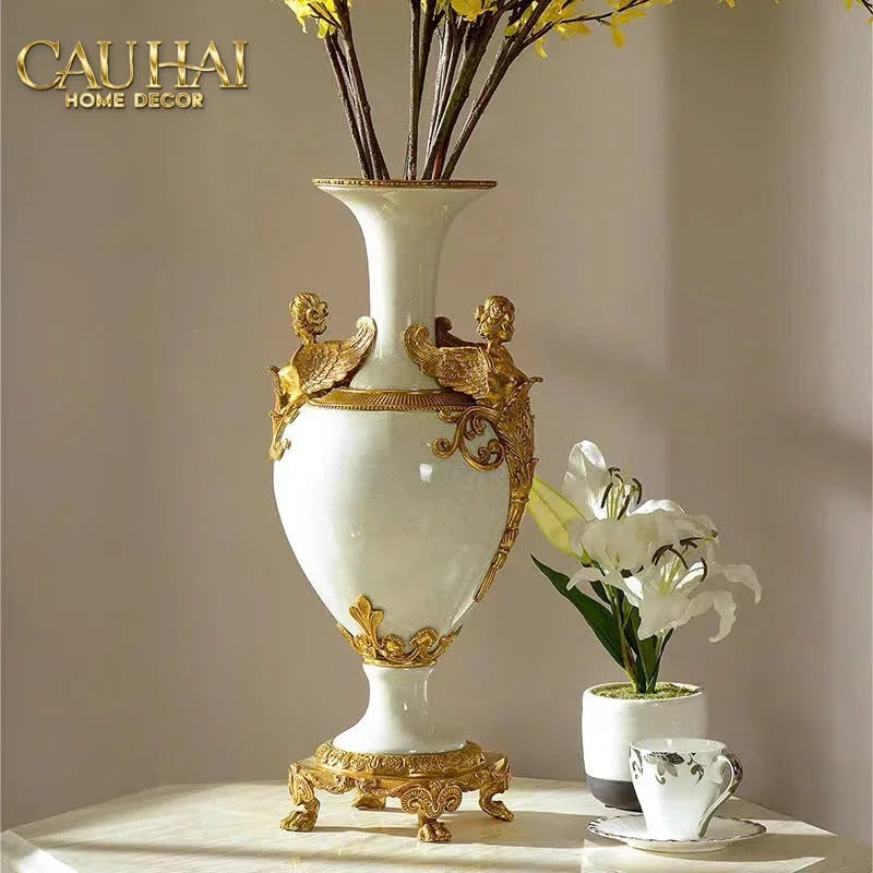 Maison Couture - Bình Hoa Imperium Empire Divin Vase - Column Urn Seraphim – Imperial Cobalt H56x22x29-BÌNH HOA-CẬU HAỊ HOME DECOR-CẬU HAI HOME DECOR